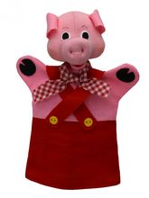 Pig red Hand Puppet MU-22653A Moravská ústredna Brno 1