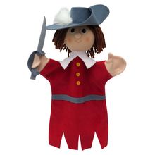 Red musketeer hand puppet MU-22676C Moravská ústredna Brno 1