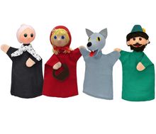 Set 4 Hand Puppets Red Riding Hood MU22757C Moravská ústredna Brno 1