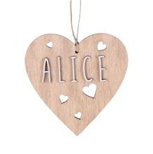 Customizable Heart Christmas Decoration natural wood VI-CR10 Vintiun 1
