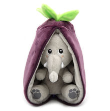 Flipetz Plush toy Elephant Eggplant DE-80103 Les Déglingos 1