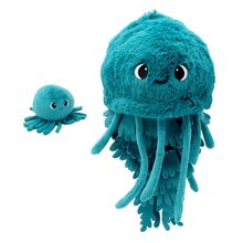 Jellyfish plush toy mother and her blue baby DE75900 Les Déglingos 1