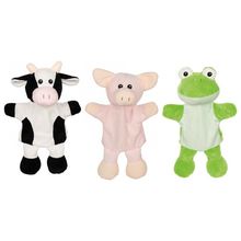 Hand puppets cow pig frog GK50959 Goki 1