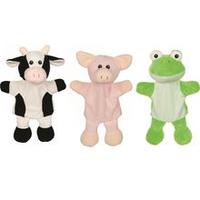 Hand puppets cow pig frog GK50959 Goki 1