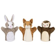 Hand Puppets Squirrel, Rabbit and Hedgehog GK50961 Goki 1