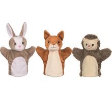 Hand Puppets Squirrel, Rabbit and Hedgehog GK50961 Goki 1