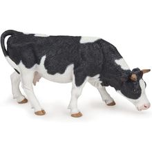 Black and white cow grazing figurine PA51150-3153 Papo 1