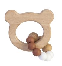 Eco friendly wooden bear teether BB51591 BAMBAM 1