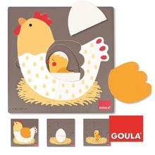 Puzzle hen, egg, chick GO53027-4036 Goula 1