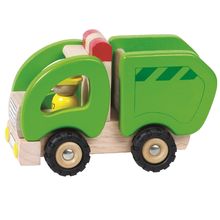 Garbage truck green GK55964 Goki 1