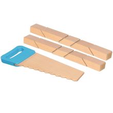 Wooden saw and building blocks with Velcro GK58377 Goki 1