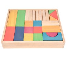 Rainbow Wooden Jumbo Block Set TK-73450 TickiT 1