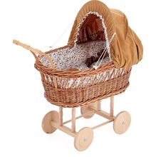 Wicker parm for doll up to 40 cm Caramel Coffee PE800193 Petitcollin 1