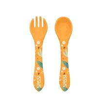 Silicone fork and spoon kit - Chompy the lion SJ-SI0900 Sassi Junior 1