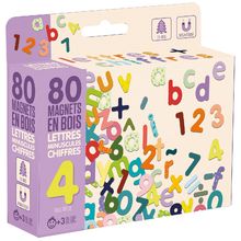 Wooden magnetic lowercase letters and numbers JJ8967 Jeujura 1