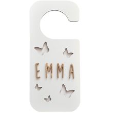 Customizable door hanger - Butterflies white VI-PL30 Vintiun 1