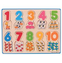 Number and colour matching puzzle BJ549 Bigjigs Toys 1