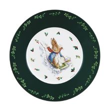 Plate Peter Rabbit Christmas green 20cm PJ-BP926N Petit Jour 1
