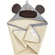 Gray monkey hooded towel EFK107-007-004 3 Sprouts 1