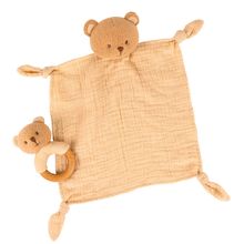 Marcel bear doudou and rattle EG120818 Egmont Toys 1
