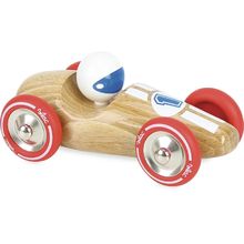 Large natural wood race car V2247S Vilac 1