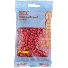 Bag of 1000 plastic beads Midi Red Christmas HAMA-207-22 Hama 1