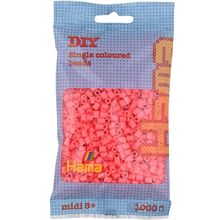 Bag of 1000 plastic beads Midi light pastel red HAMA-207-44 Hama 1
