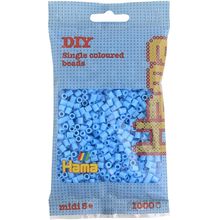 Bag of 1000 plastic beads Midi pastel blue HAMA-207-46 Hama 1