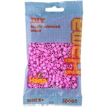 Bag of 1000 plastic beads Midi pastel pink HAMA-207-48 Hama 1