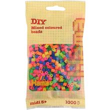Bag of 1000 plastic beads Midi neon mix HAMA-207-51 Hama 1