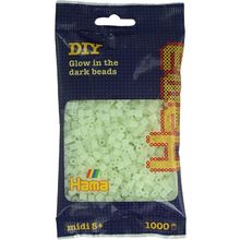 Bag of 1000 plastic beads Midi phosphorescent HAMA-207-55 Hama 1