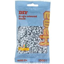 Bag of 1000 plastic beads Midi light grey HAMA-207-70 Hama 1