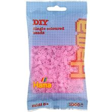 Bag of 1000 plastic beads Midi transparent pink HAMA-207-72 Hama 1