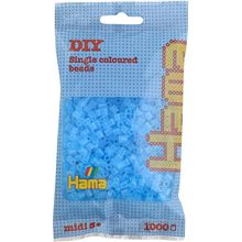 Bag of 1000 plastic beads Midi transparent blue HAMA-207-73 Hama 1