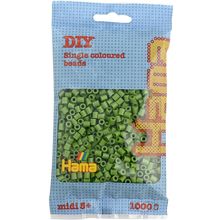 Bag of 1000 plastic beads Midi Olive green 207-84 Hama 1