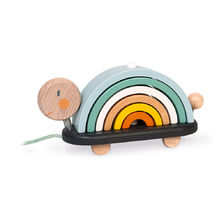 Janod Pure Pull Along Snail - Wooden 2-in1 Musical Toy - Ages 1+ - J05159