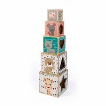 5 wooden blocks Sophie the Giraffe J09503 Janod 1