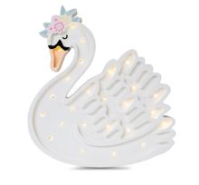 Little Lights Swan Lamp Lake Flower White LL050-001 Little Lights 1