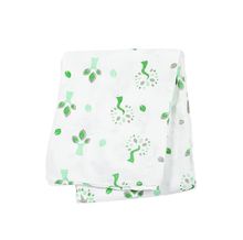 bamboo muslin swaddle - Green tree LLJ-121-005-002 Lulujo 1