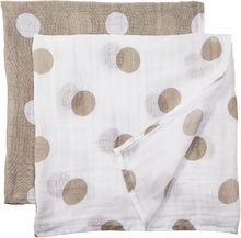 Muslin swaddle set - Cream Polka Dots LLJ-121-013-004 Lulujo 1