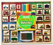 Deluxe Wooden Stamp Set - Vehicles MD-41901 Melissa & Doug 1