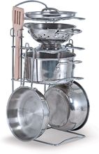 Stainless Steel Pots & Pans Play Set M&D14265-4500 Melissa & Doug 1