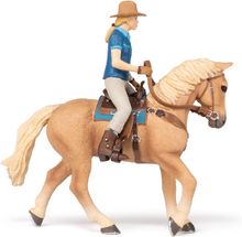 Western horse and his rider figurine PA-51566 Papo 1