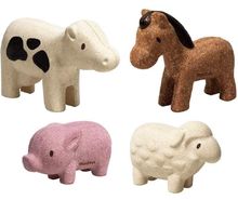 Figures - 4 Farm animals PT6127 Plan Toys, The green company 1