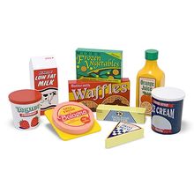 Fridge Food Set - Wooden Play Food M&D14076-4097 Melissa & Doug 1