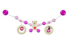 Pink bear pram chain HE736850-5121 Heimess 1