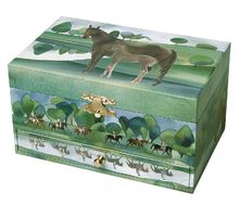 Musical jewelry box Horses Normandy TR-S60620 Trousselier 1