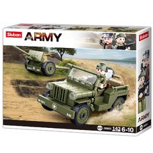 Army WWII - Allied Jeep with anti-aircraft guns SL-M38-B0853 Sluban 1