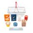 Groceries set in a shopping basket Fresh LE11443 Small foot company 2