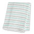 Cotton muslin swaddle - aqua stripes LLJ-121-000-021 Lulujo 1